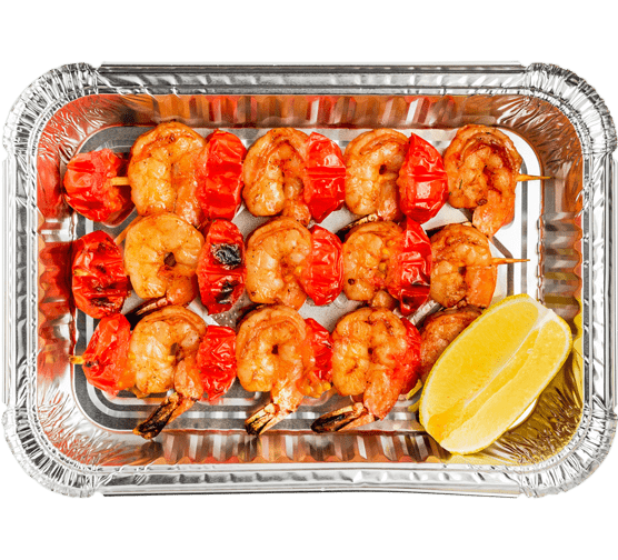 Креветки с томатом черри Креветки с томатом черри